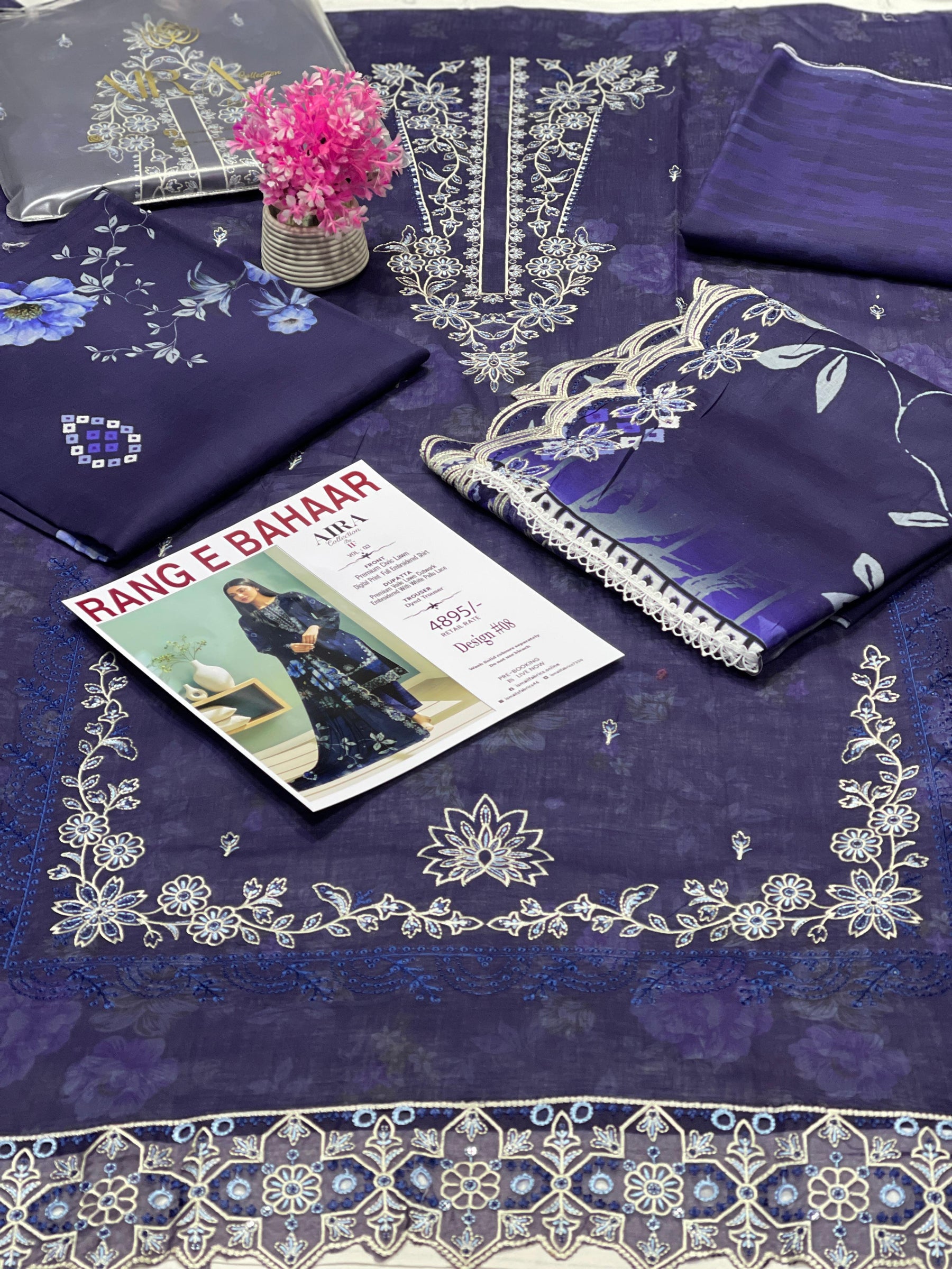 AIRA Original by IF – Rang-e-Bahaar Premium Lawn 3PC Unstitched Suit