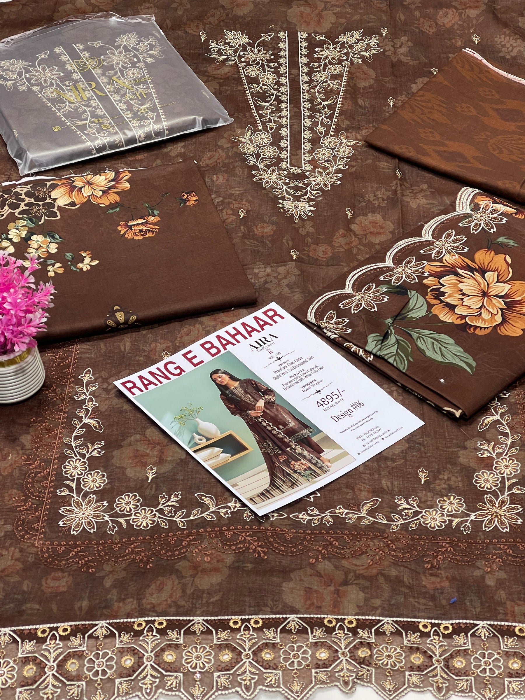 AIRA Original by IF – Rang-e-Bahaar Premium Lawn 3PC Unstitched Suit